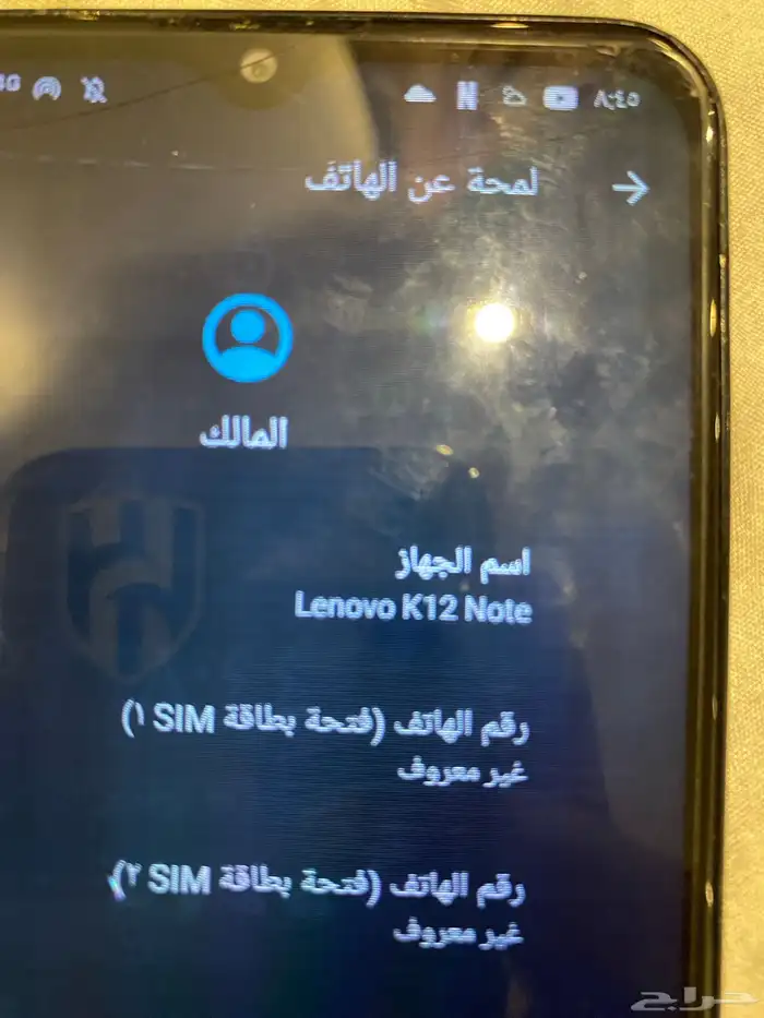 للبيع لينوفو k12 note 1