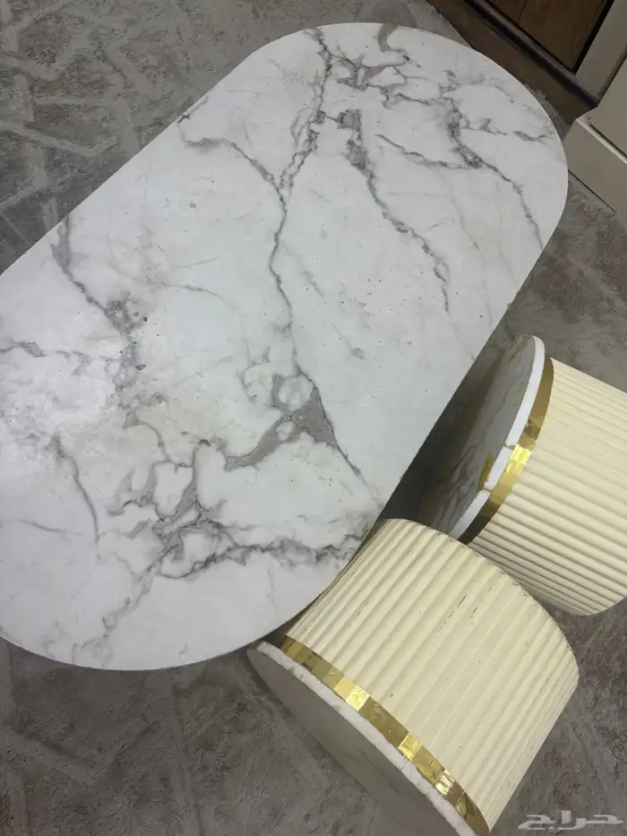 طاولة شاشة وطاولة مجلس مع طوايل خدمه 5