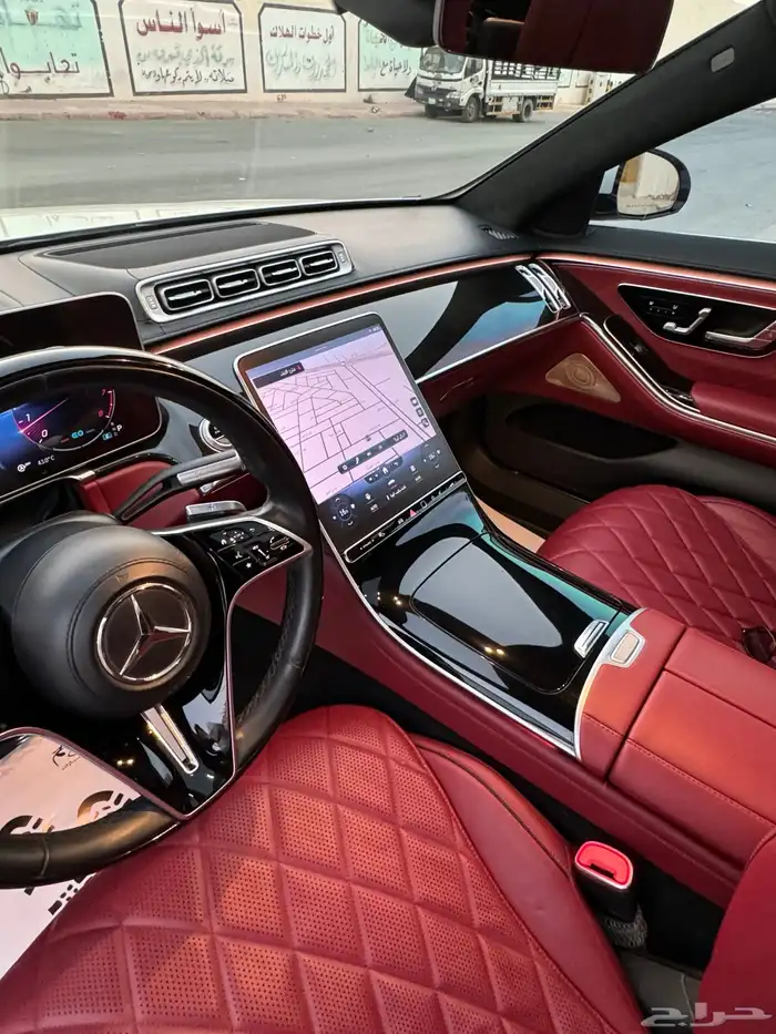 مرسيدس 2021 جفالي S500 نظيف ابيض داخل احمر 16