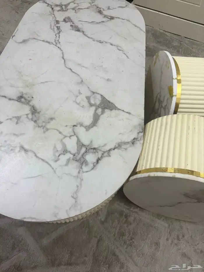 طاولة شاشة وطاولة مجلس مع طوايل خدمه 4