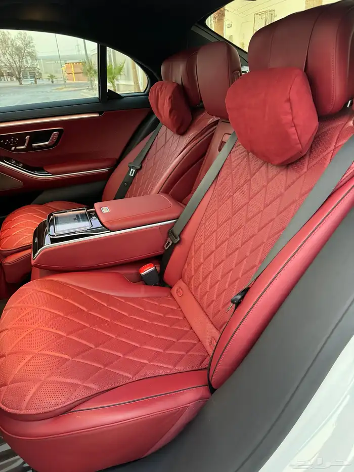مرسيدس 2021 جفالي S500 نظيف ابيض داخل احمر 18