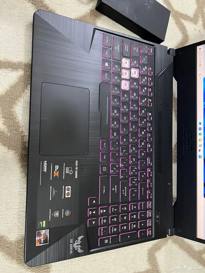 لابتوب Asus جمينج Ryzen7 الرام 16 هاردسك SSD 2