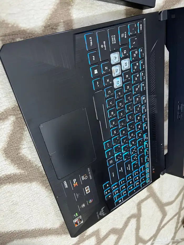 لابتوب Asus جمينج Ryzen7 الرام 16 هاردسك SSD 4
