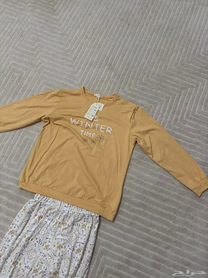 بيجامه بنات شتويه قماش قطن الثقل متوسط 1