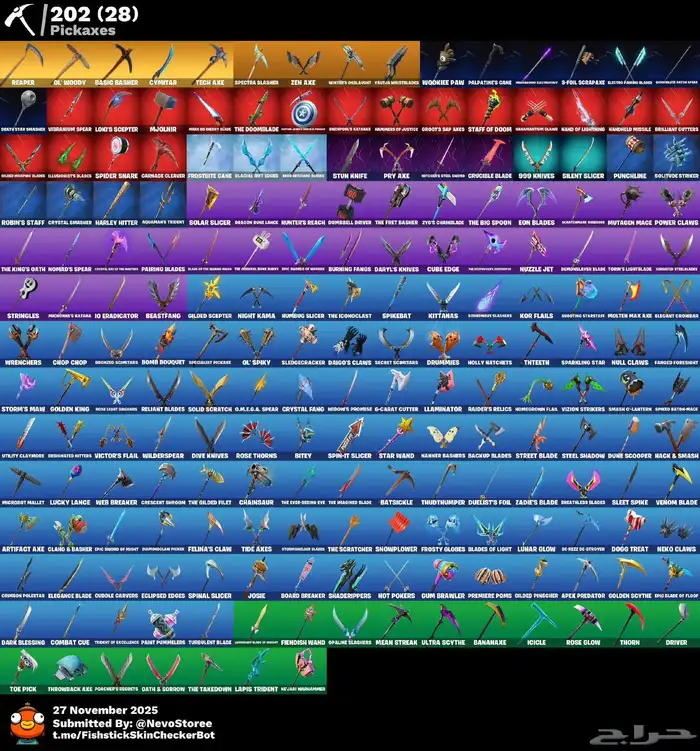 حساب فورت نايت طور الزومبي 150 سكن (انباع) 2