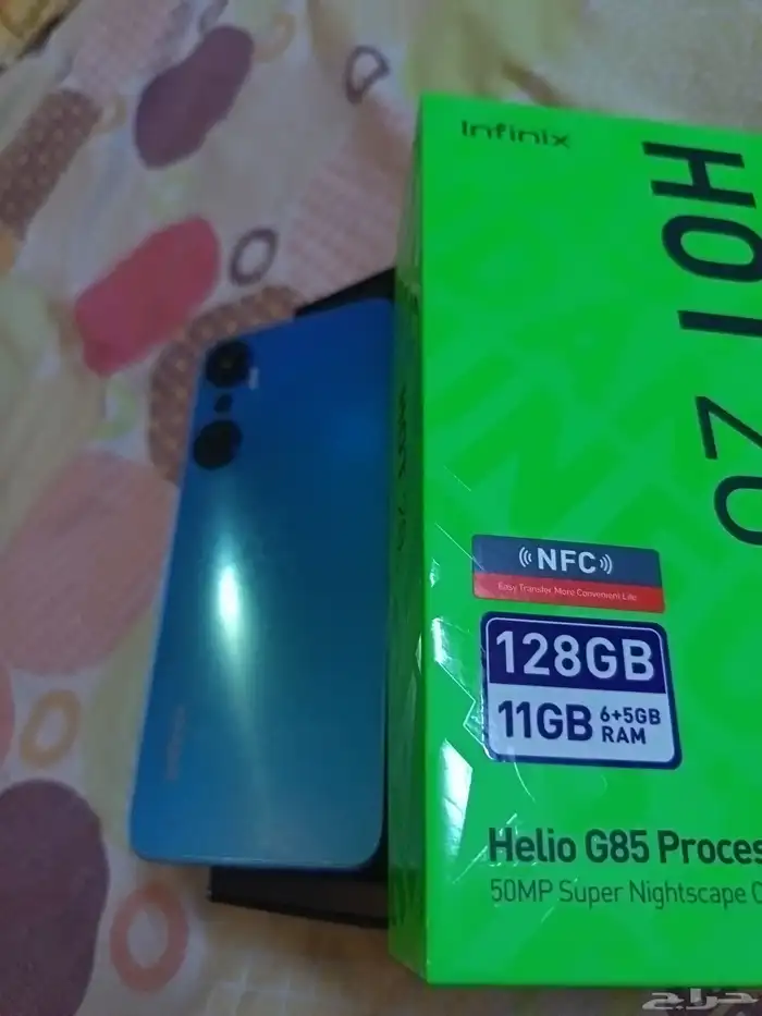 جوال للبيع انفنكسHot20 رام 11 غيغا 128 استخدام 3 شهر إلى يبي 3