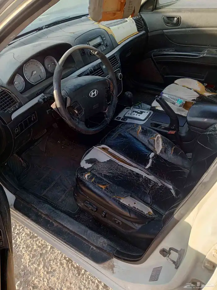 هنداي سوناتا موديل 2007 مكينه قير شرط تشليح قطع غيار فقط 3