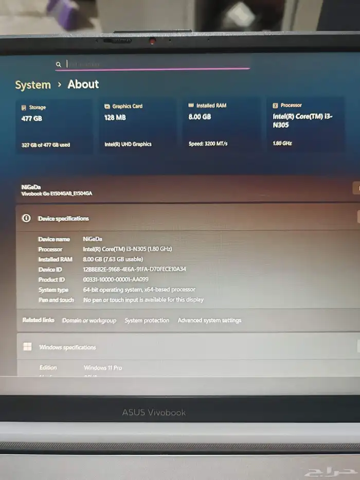 لاب توب ASUS 1