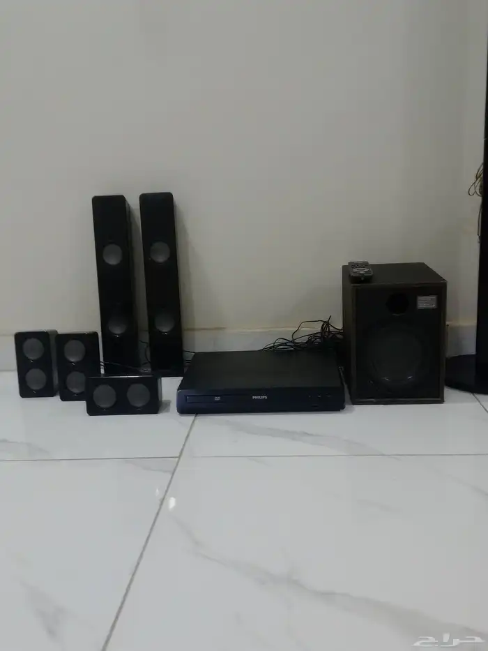 مسرح منزلي كامل معه ثلاث سماعات سوني زياده 0
