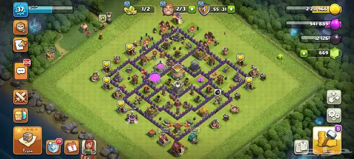 حساب كلاش اف كلانس تاون 8 1