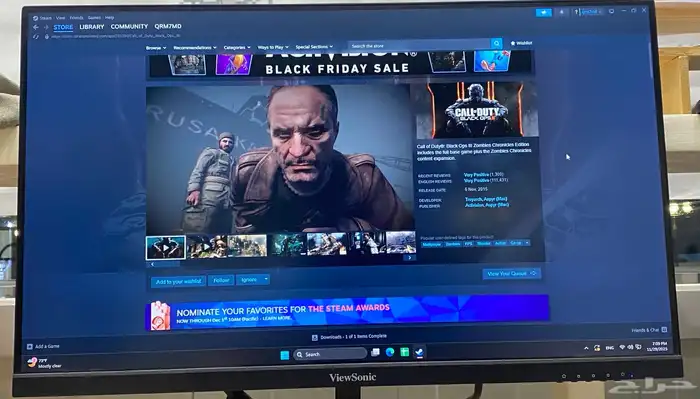 بي سي pc (شبه جديد نظيف) و شاشة قيمنق 3