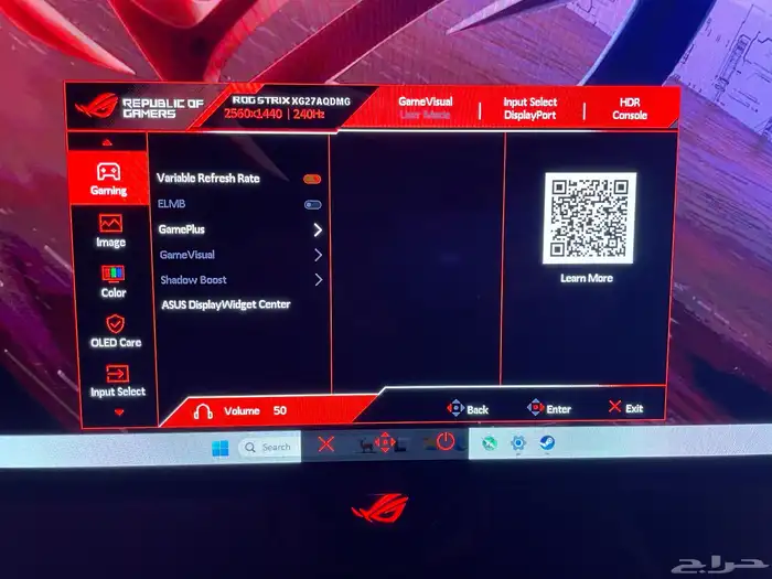 Gaming Monitor - 27inch ASUS ROG STRIX OLED 240hz 4