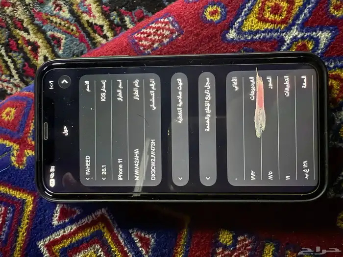 للبيع جوال ايفون 11 3