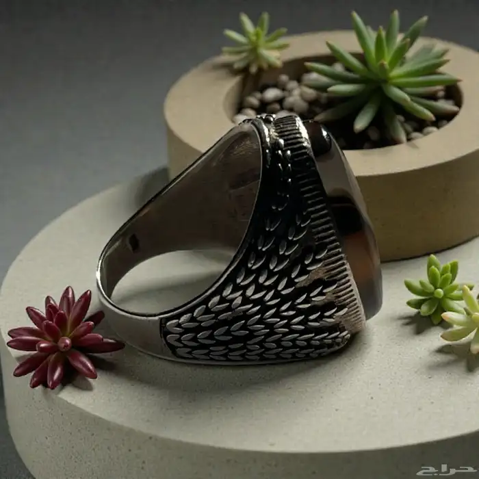 خاتم عقيق زجاجي 0