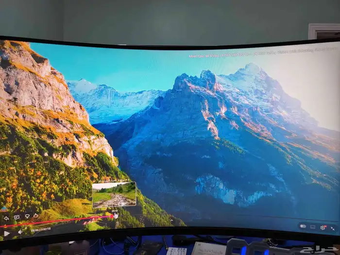 شاشة LG 2K 180hz منحنية 4