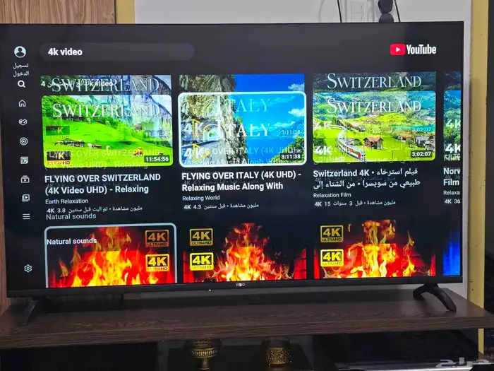 شاشة 65 بوصة سمارت اندرويد 13 مع ريسيفر داخلي 10