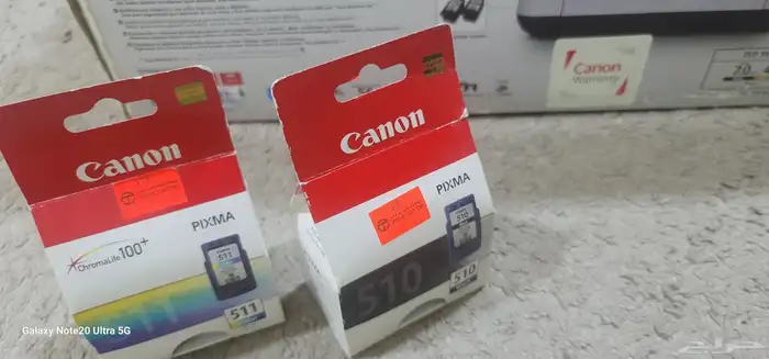 طابعة جديد في كرتونها لم يتم استخدمها و2 حبر 1