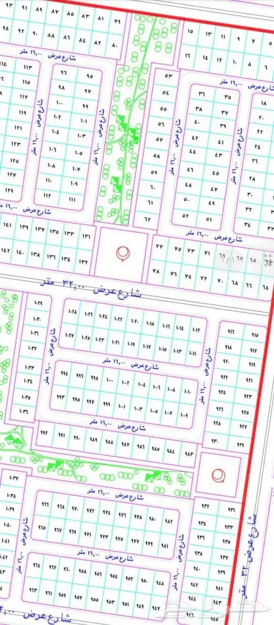 للبيع قطعة أرض في مخطط جوهرة العروس 2ص حي اليسر 0