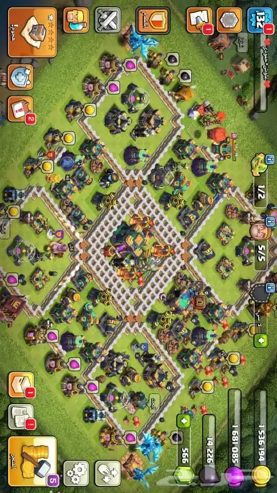 يوجد لدي حسابين كلاش اوف كلانس تاون 16 وتاون 14 للبيع التواص 3