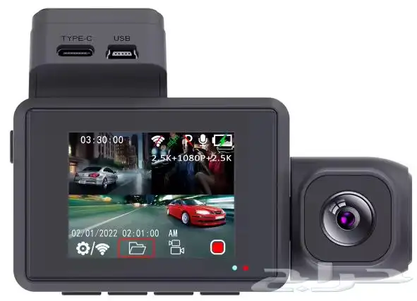 داش كام M800A خلفي وامامي 4K بطارية بمكثفات 1