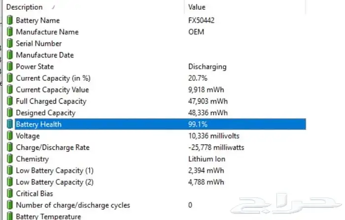 لابتوب Asus جمينج Ryzen7 الرام 16 هاردسك SSD 10