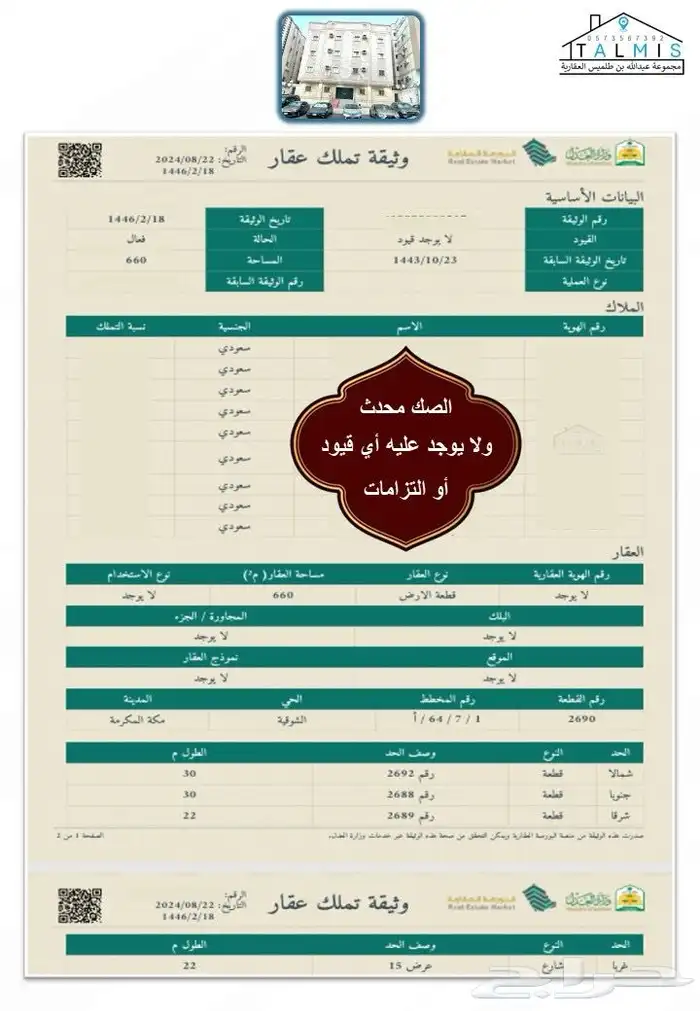 عمارة للبيع في مكة المكرمة حي الشوقية قريبة من الاسواق 3