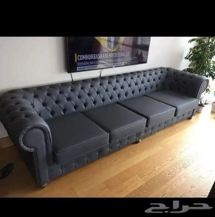 كنب جلد مكتبي كلاسيك امريكي و ملكي في كل الوان 2