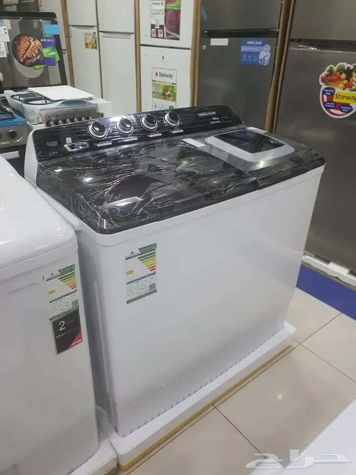 غسالات ملابس حوضين اوتوماتيك باب علوي وامامي كل الأحجام جديد 9