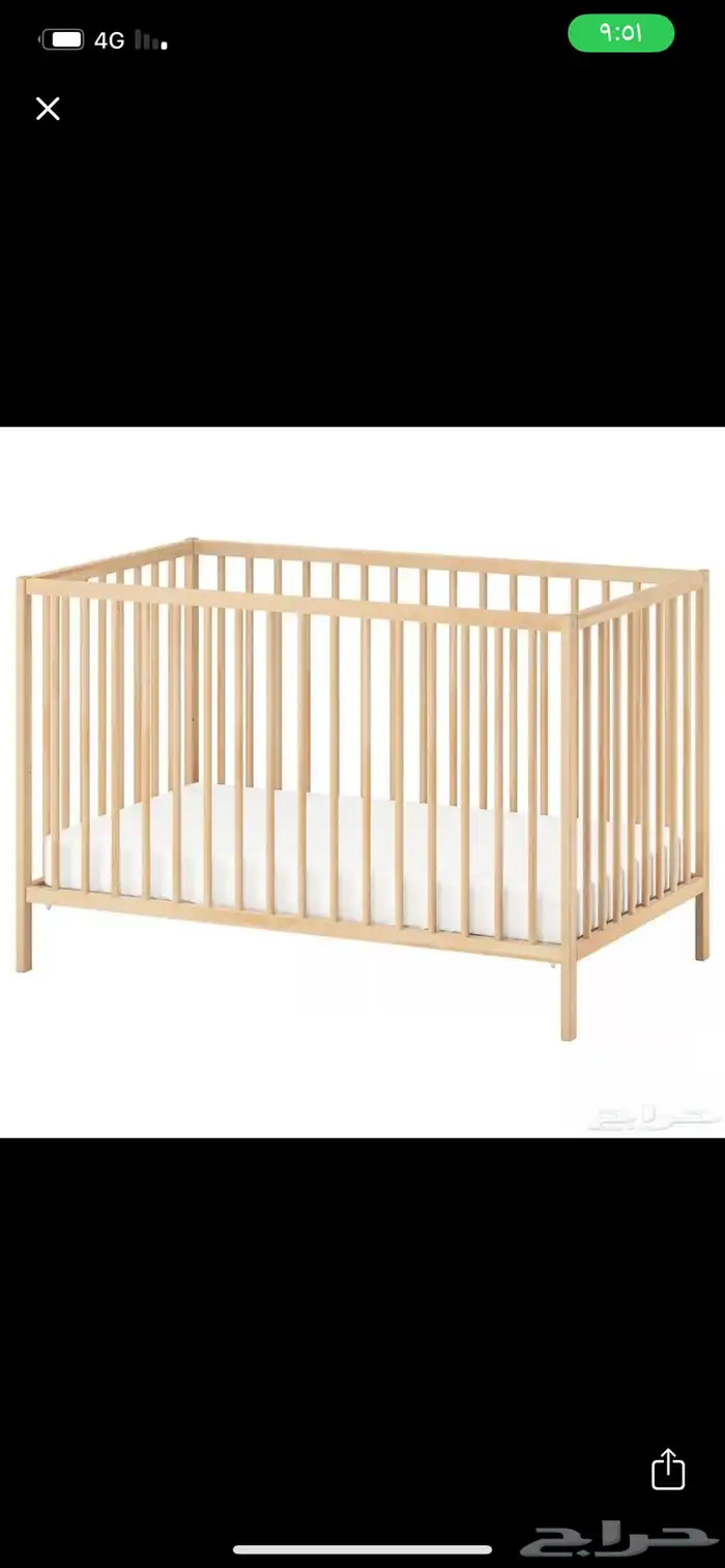 2 سرير اطفال من ايكيا مع المراتب 0