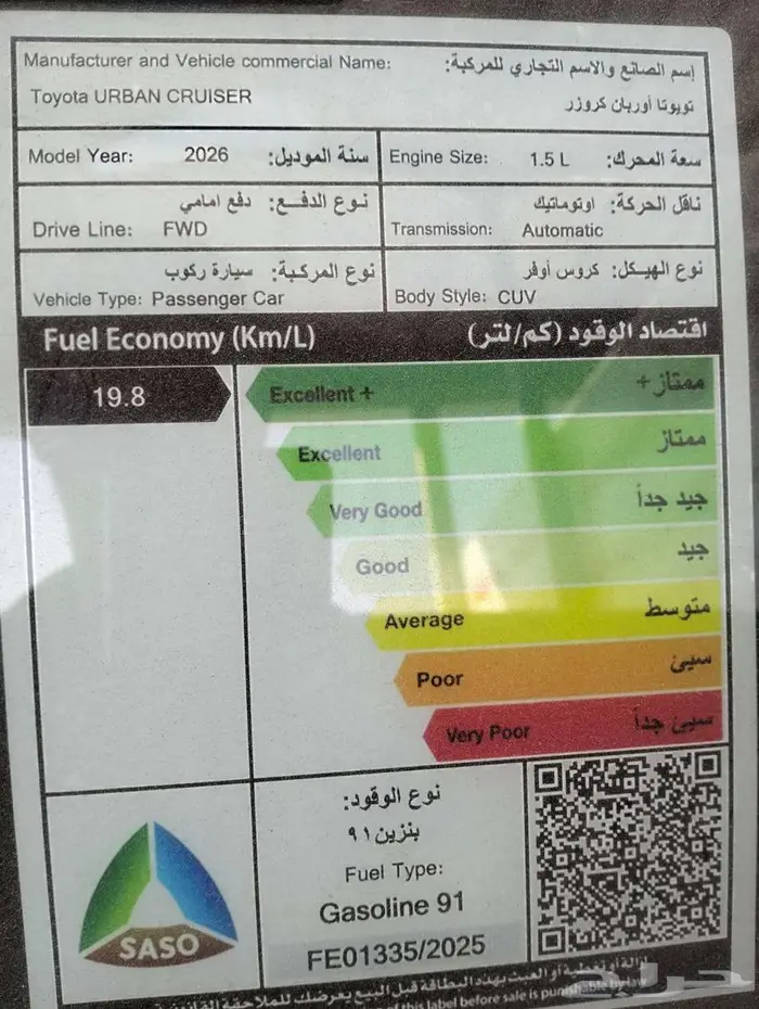 تويوتا اوربان كروزر ستاندر 2026 5