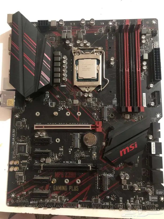 مذربورد العاب Z390 msi gaming plus  معالج i5 9400F 2