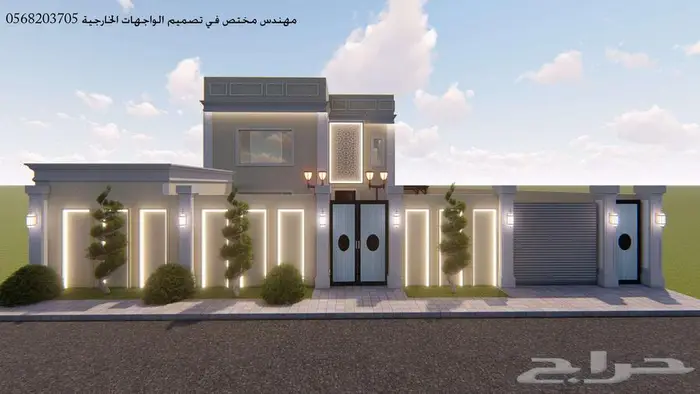 تصميم واجهات خارجي ثري دي 3d 21