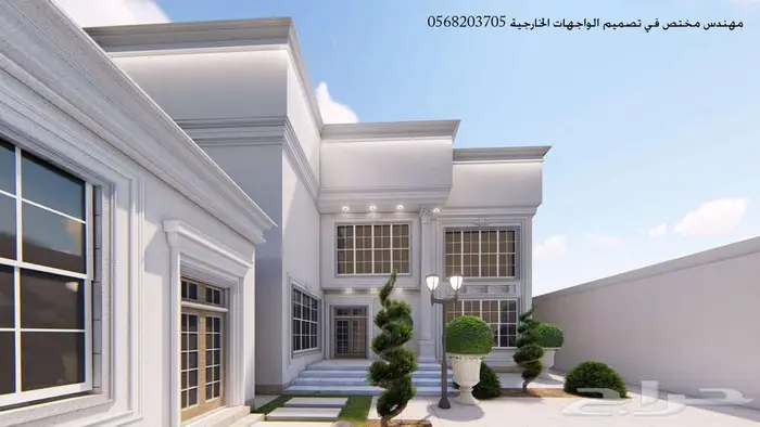 تصميم واجهات خارجي ثري دي 3d 12