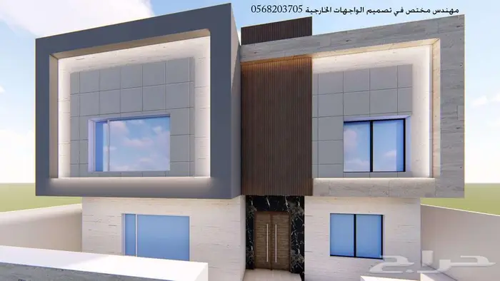 تصميم واجهات خارجي ثري دي 3d 36