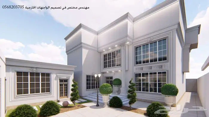 تصميم واجهات خارجي ثري دي 3d 16