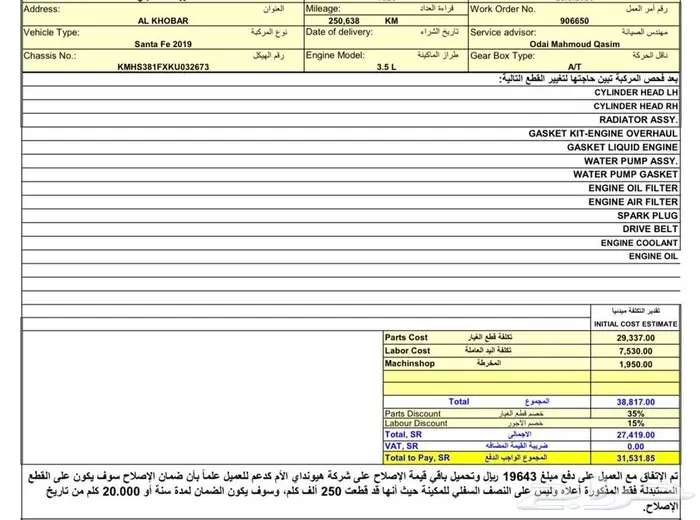 هيونداي سانتافي 2019 للبيع 2