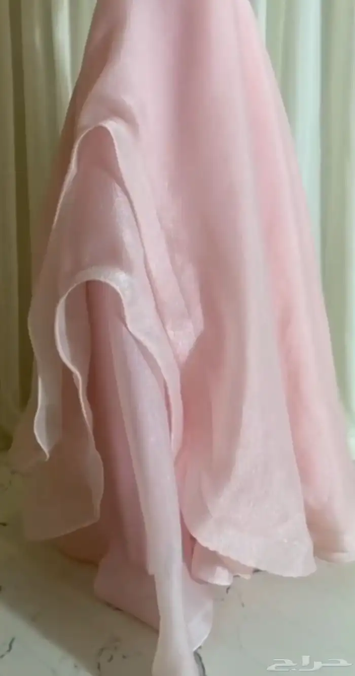 فستان وردي تفصيل للبيع 1