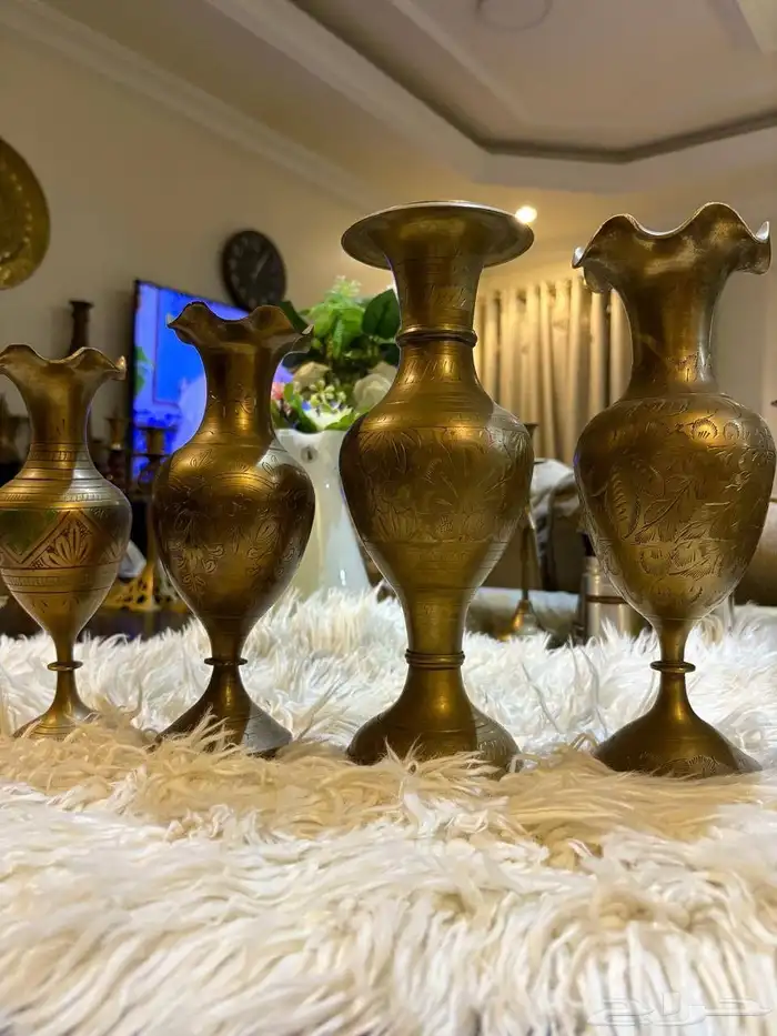 نحاسيات دلل لوحة مباخر فازات اسعار للك قطعه سعر 9