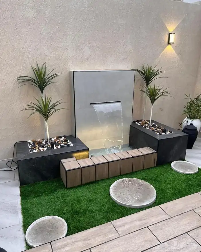 تنسيق حدائق القصيم عشب صناعي عشب طبيعي غرف زجاجيه 14