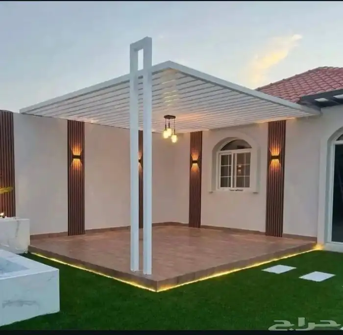 مظلات سيارات   جلسات سواتر   عشب بديل خشب عوازل 11