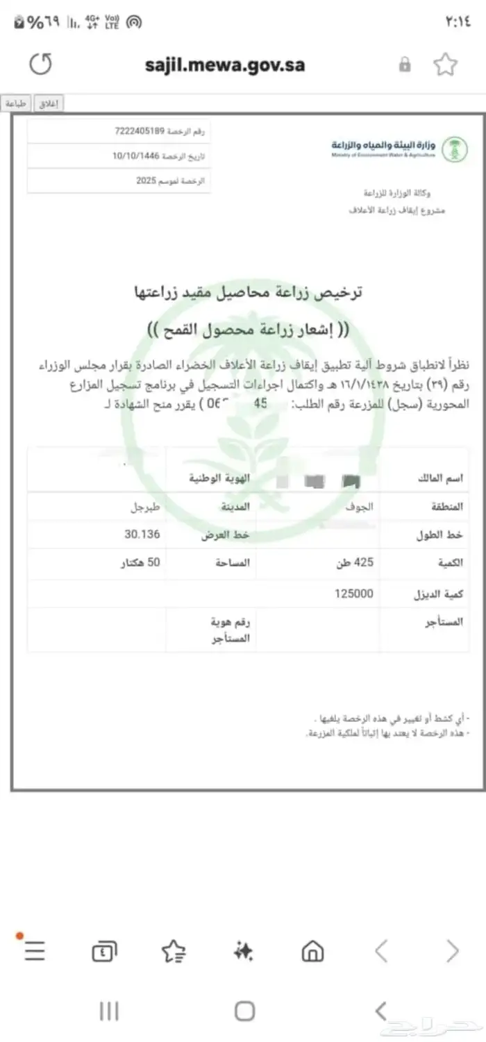 قمح رخصه قمح 0