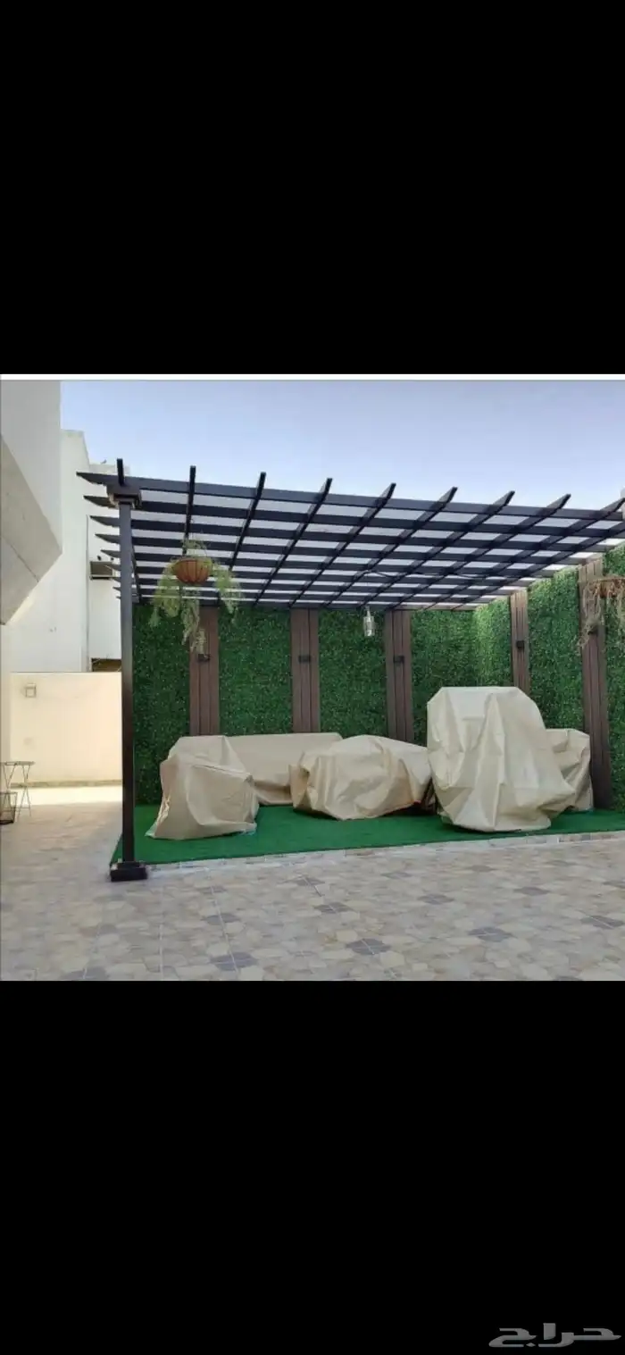 مظلات سيارات   جلسات سواتر   عشب بديل خشب عوازل 0