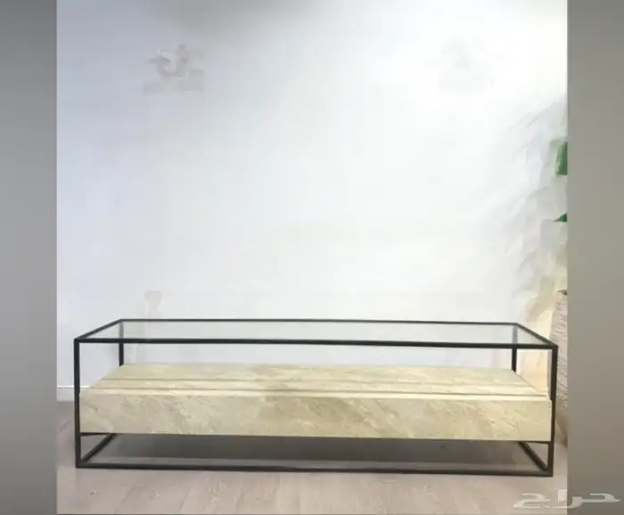 طاولة تلفزيون طاولة بلازما بديل حجر شبه جديده لم تستخدم 0