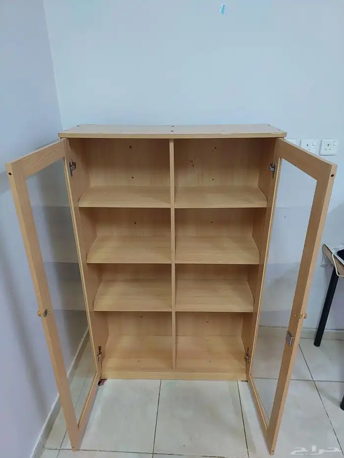 Wooden Books rack with Glass door 2