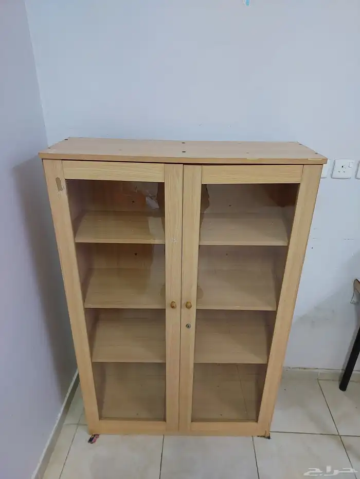 Wooden Books rack with Glass door 5