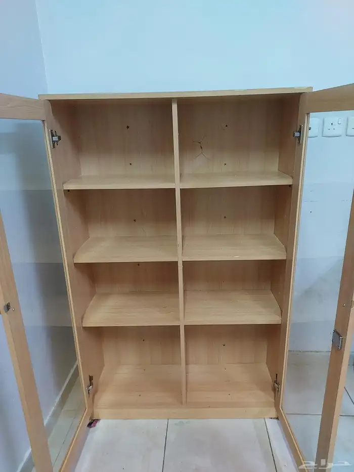 Wooden Books rack with Glass door 1