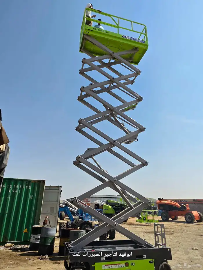 سيزرلفت 18متر للايجار اليومي والاسبوعي والشهري رافعات مقصيه 5
