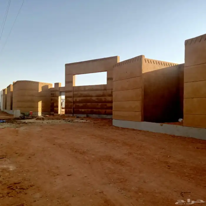 اعمال تراث بنا با الطين وشغل الحجر الطبيعي 2