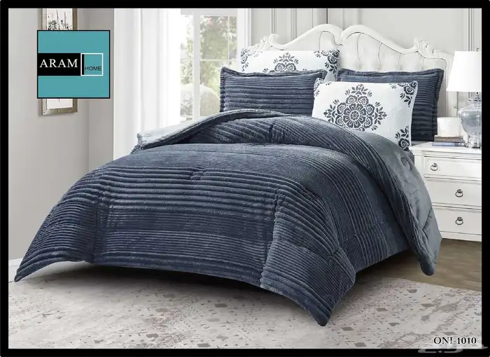 لحاف نفرين مخمل فرو 6 قطعة شتوي 9