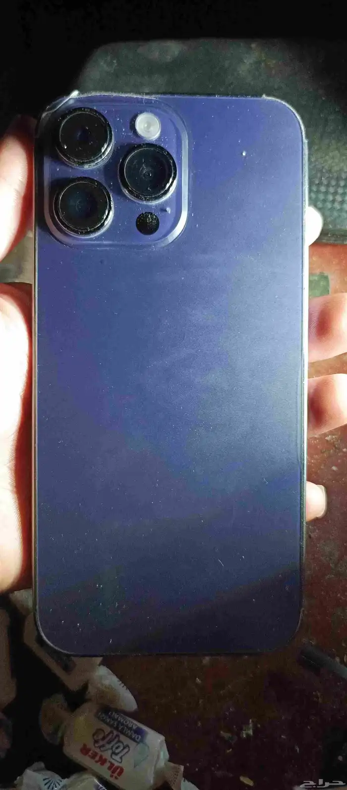 14 برو مكس ذاكره 256 مغير بطاريه فقط والجوال على شرط ضمان 0